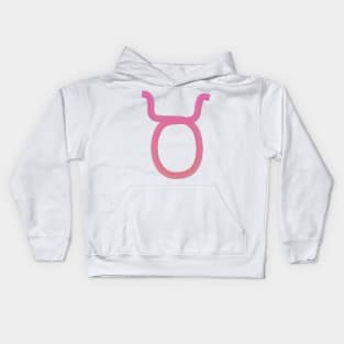 Pink Taurus gradient Kids Hoodie